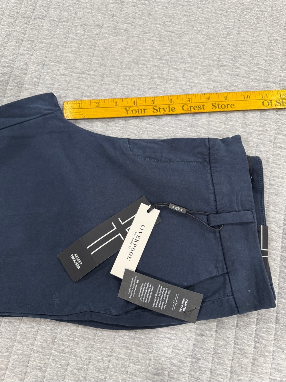 Liverpool LA Navy blue Kelsey Trouser straight leg trouser Sz 6/28 NWT - Picture 5 of 9